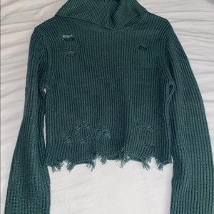 Forest green knitted sweater 
perfect for fall!